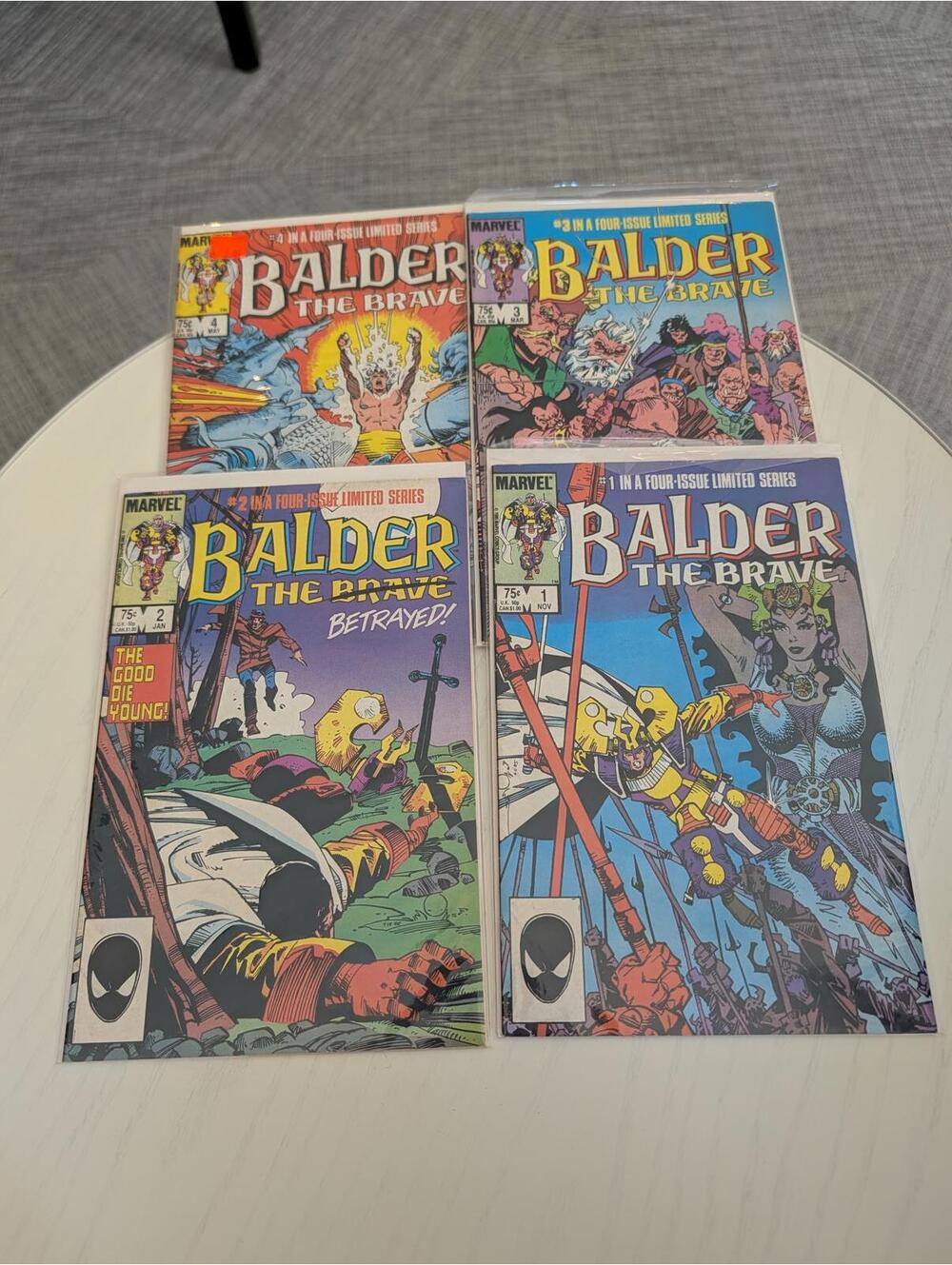 Balder the Brave Comic Book Set - 4 Issues - Full Series